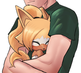 whisper being consoled by her human bf after being told she smells online while her background keeps disappearing for some unknown reason