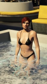 boring black bikini