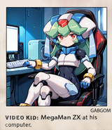 MegaMan ZX At His Computer