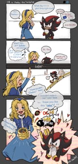 Emi_SonicArt - 1935684000619925667 - Happy Birthday to Shadow__⚫️🌍#ShadowTheHedgehog #shadaria - 1