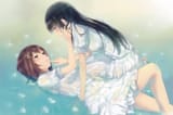 yande.re 389895 sample dress flowers innocent_grey kousaka_mayuri shirahane_suou sugina_miki wet wet_clothes yuri