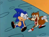 Sonic watching Tails chimp out