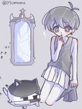 Shattered Omori &amp; Omori Cat Blob @07omomo