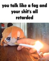 you talk like a fag and your shit&#039;s all retarded