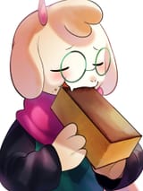 Ralsei devouring a delicious 4x4