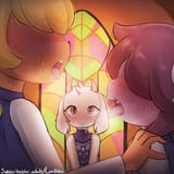 5594505_lumineko_ych-template_deltarune_past-noelle_past-susie_past-asriel_a-normal-church-service