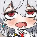 1girl, _ zani (wuthering waves), @_@, drooling, face focus, chibi, rolling eyes, s-3824549750