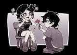 Andy gives Leyley a flower