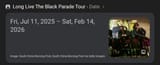 black parade tour