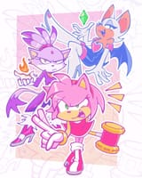 SONIC TEAM GIRLIES!!!!! 💕🔥💎......................#sonic #sonicthehedgehog #sonicteam #amyrose #blaze...illustration #characterillustration #sonicillustration #doodles #fanart #videogames #videogamefanart #shadowthehedgehog