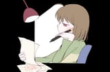 Chara Writing Something