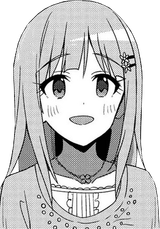Tsumugi looking at a massive idiot
