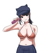 Cappie with her microphone