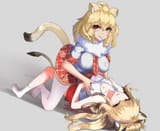 lion on lion action