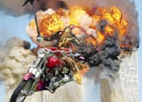 Lu Bu on a motorcycle