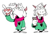 Ralsei drinking soda