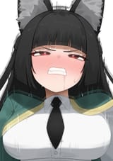 mibs struggling to sheath her katana