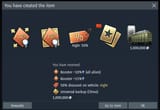 created the item
