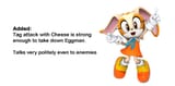 Cream can defeat Eggman