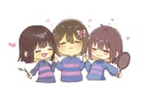 humans all dressed like frisk