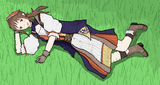 Falcon in the Grass