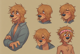 A goofy looking cartoon animal laughing and sucking cock, fur dataset, 1boy, sol s-993975607