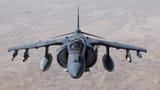 An AV-8B Harrier flies over Helmand province, Afghanistan, June 10, 2013. Marine Corps photo by Sgt. Gabriela Garcia