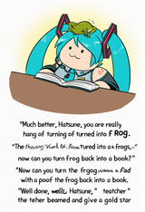 Hatsune Miku waved her wand in front of the class, _Ahla hoom, Ahla hoom,_ she c s-339792339