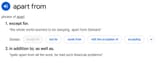 apartfrom
