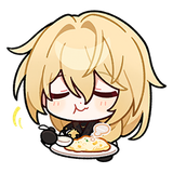 Luocha eating mashedspud