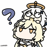 paimon eating lumine&#039;s hair