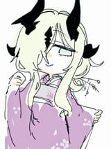 Purple dragon in purple clothes