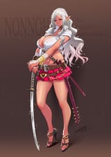 Dark Elf Katana Gal 2 - Tatsunami Youtoku