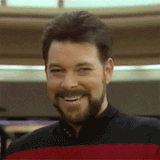 Riker remembers he is American which causes him to shart his space pyjamas violently