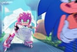 amy persues sonic for marrage (wedding dress)