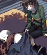 Chara Tucking Papyrus to Sleep
