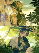 scaramouche_wanderer_cyno_and_sethos_genshin_impact_drawn_by_kuro_lee__eeba1b555efc96c41d619cc0e3732169