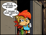 sally walks in