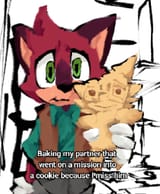 Barry makes a cookie