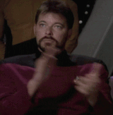 riker clapping