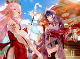 __lumine_raiden_shogun_yae_miko_and_paimon_genshin_impact_drawn_by_yisu5131__f8a7afbfd79ce37aceea3e273421f6f8