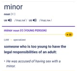 minor