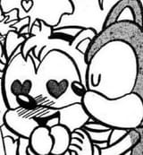 Manga Sonic kisses Amy