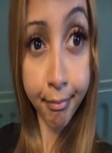 girl with stupid face