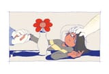 chara tended to by goat parents