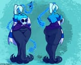blue diamond squig