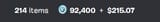 wishlist amount