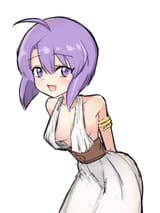 medusa dumb smile revealing boo breast