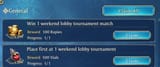 1st in lobby tournament