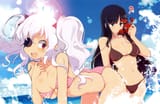 __ikaruga_and_yagyu_senran_kagura_and_1_more_drawn_by_yaegashi_nan__7066edda5668fb98540b107ea683a560